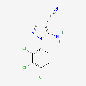 molecular formula C10H5Cl3N4 B8747527 5-Amino-1-(2,3,4-trichlorophenyl)-1H-pyrazole-4-carbonitrile CAS No. 80025-46-3