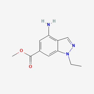 molecular formula C11H13N3O2 B8747544 Methyl 4-amino-1-ethyl-1H-indazole-6-carboxylate 