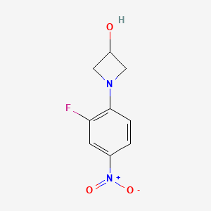 molecular formula C9H9FN2O3 B8747550 1-(2-Fluoro-4-nitrophenyl)azetidin-3-ol 