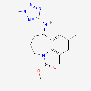 molecular formula C16H22N6O2 B8747627 Methyl (S)-7,9-dimethyl-5-((2-methyl-2H-tetrazol-5-yl)amino)-2,3,4,5-tetrahydro-1H-benzo[b]azepine-1-carboxylate CAS No. 1259393-32-2