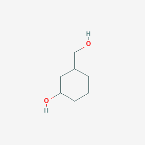 molecular formula C7H14O2 B8747742 3-(Hydroxymethyl)cyclohexan-1-ol CAS No. 76140-18-6