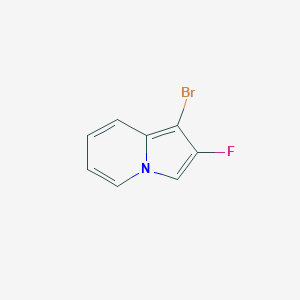 molecular formula C8H5BrFN B8747778 1-Bromo-2-fluoroindolizine 