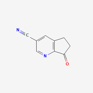 molecular formula C9H6N2O B8747882 7-Oxo-6,7-dihydro-5H-cyclopenta[B]pyridine-3-carbonitrile CAS No. 1400683-06-8