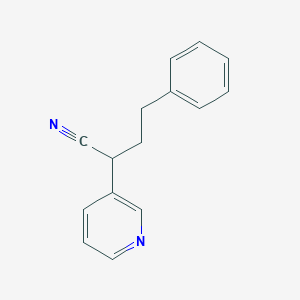 molecular formula C15H14N2 B8747887 4-Phenyl-2-(3-pyridinyl)butanenitrile 