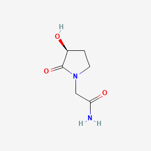 molecular formula C6H10N2O3 B8747907 1-Pyrrolidineacetamide, 3-hydroxy-2-oxo-, (S)- CAS No. 85348-46-5
