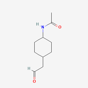 molecular formula C10H17NO2 B8747993 N-[4-(2-oxoethyl)cyclohexyl]acetamide 