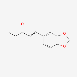 molecular formula C12H12O3 B8748104 1-(3,4-Methylenedioxyphenyl)-1-pentene-3-one 