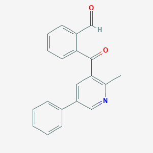molecular formula C20H15NO2 B8748105 2-(2-Methyl-5-phenylpyridine-3-carbonyl)benzaldehyde CAS No. 917882-53-2