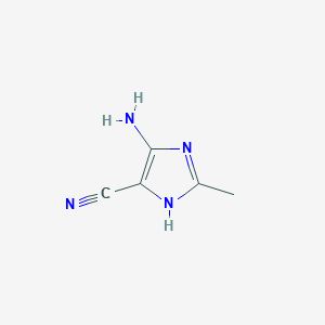 molecular formula C5H6N4 B8748110 5-Amino-2-methyl-3H-imidazole-4-carbonitrile 