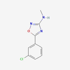 molecular formula C9H8ClN3O B8748128 5-(3-chlorophenyl)-N-methyl-1,2,4-oxadiazol-3-amine 