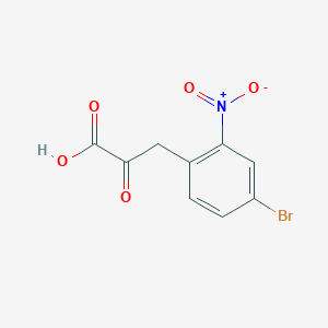 molecular formula C9H6BrNO5 B8748153 3-(4-Bromo-2-nitrophenyl)-2-oxopropanoic acid 