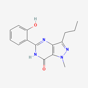 molecular formula C15H16N4O2 B8748160 5-(2-Hydroxyphenyl)-1-methyl-3-propyl-1,6-dihydro-7H-pyrazolo[4,3-d]pyrimidin-7-one 