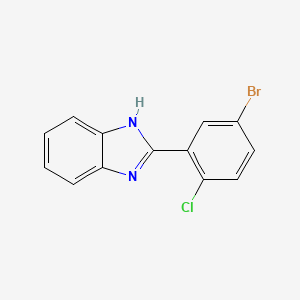molecular formula C13H8BrClN2 B8748176 2-(5-Bromo-2-chlorophenyl)-1H-benzo[d]imidazole 