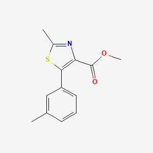 molecular formula C13H13NO2S B8748182 2-Methyl-5-m-tolyl-thiazole-4-carboxylic acid methyl ester CAS No. 1007873-98-4