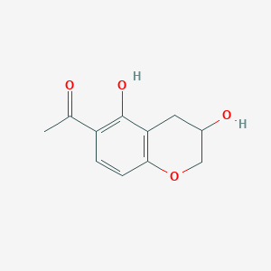 molecular formula C11H12O4 B8748362 3,5-Dihydroxy-6-acetyl-2,3-dihydro-4H-benzo[b]pyran 