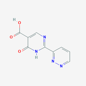 molecular formula C9H6N4O3 B8748525 4-Hydroxy-2-(pyridazin-3-yl)pyrimidine-5-carboxylic acid 