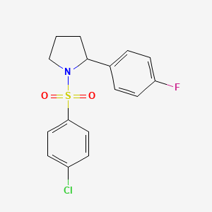 (RS)-1-(4-Chloro-benzenesulfonyl)-2-(4-fluorophenyl)-pyrrolidine