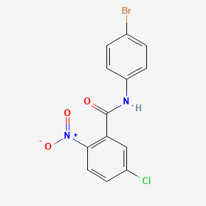 molecular formula C13H8BrClN2O3 B8748545 N-(4-bromophenyl)-5-chloro-2-nitrobenzamide CAS No. 229343-17-3