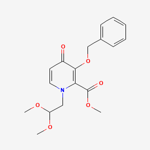 Methyl 1-[2,2-bis(methyloxy)ethyl]-4-oxo-3-[(phenylmethyl)oxy]-1,4-dihydro-2-pyridinecarboxylate