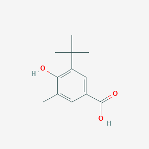 molecular formula C12H16O3 B8748615 5-(Tert-butyl)-4-hydroxy-M-toluic acid CAS No. 13423-76-2