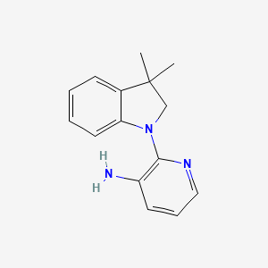 molecular formula C15H17N3 B8748660 2-(3,3-Dimethylindolin-1-yl)pyridin-3-amine CAS No. 870072-65-4