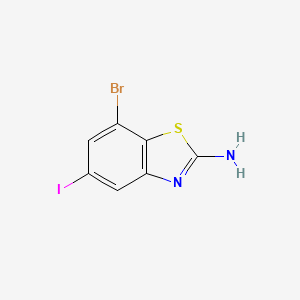molecular formula C7H4BrIN2S B8748682 7-Bromo-5-iodobenzothiazol-2-amine 
