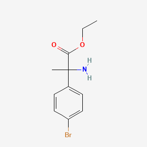 molecular formula C11H14BrNO2 B8748759 Ethyl 2-amino-2-(4-bromophenyl)propanoate 