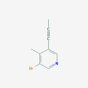 molecular formula C9H8BrN B8748782 3-Bromo-4-methyl-5-(prop-1-YN-1-YL)pyridine 