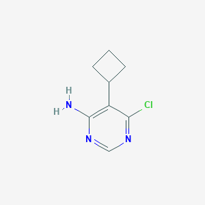 molecular formula C8H10ClN3 B8748793 6-Chloro-5-cyclobutylpyrimidin-4-amine 