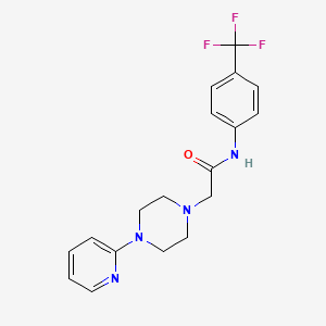molecular formula C18H19F3N4O B8748800 2-[4-(pyridin-2-yl)piperazin-1-yl]-N-[4-(trifluoromethyl)phenyl]acetamide 