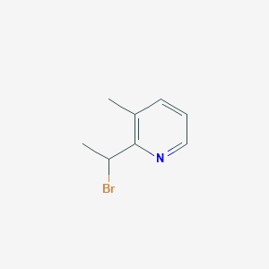 molecular formula C8H10BrN B8748810 2-(1-Bromoethyl)-3-methylpyridine 