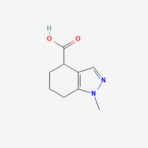 molecular formula C9H12N2O2 B8748835 1-methyl-4,5,6,7-tetrahydro-1H-indazole-4-carboxylic acid 