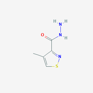 molecular formula C5H7N3OS B8748857 4-Methyl-3-isothiazolecarbohydrazide 