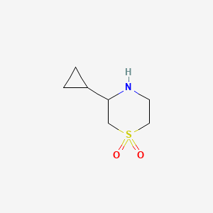 molecular formula C7H13NO2S B8748870 3-Cyclopropylthiomorpholine 1,1-dioxide 