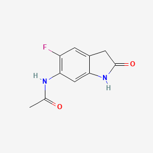 molecular formula C10H9FN2O2 B8748877 N-(5-Fluoro-2-oxo-2,3-dihydro-1H-indol-6-yl)acetamide 