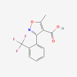 molecular formula C12H8F3NO3 B8748878 5-Methyl-3-(2-(trifluoromethyl)phenyl)isoxazol-4-carboxylic acid 