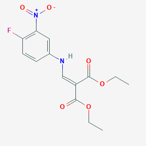 molecular formula C14H15FN2O6 B8748898 Diethyl 2-[(4-fluoro-3-nitroanilino)methylene]malonate 