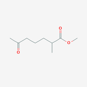 molecular formula C9H16O3 B8748906 Heptanoic acid, 2-methyl-6-oxo-, methyl ester CAS No. 2570-90-3