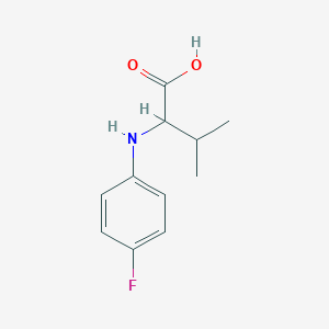 molecular formula C11H14FNO2 B8748910 2-(4-Fluoro-phenylamino)-3-methyl-butyric acid 