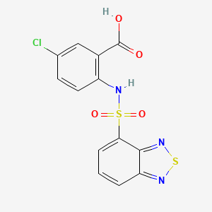 molecular formula C13H8ClN3O4S2 B8748915 2-[(2,1,3-Benzothiadiazol-4-ylsulfonyl)amino]-5-chlorobenzoic acid CAS No. 138323-24-7