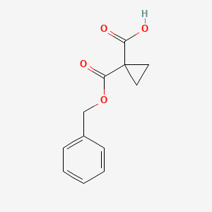 molecular formula C12H12O4 B8748917 1-(Benzyloxycarbonyl)cyclopropanecarboxylic acid 