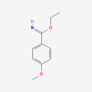 molecular formula C10H13NO2 B8748948 Benzenecarboximidic acid, 4-methoxy-, ethyl ester CAS No. 829-48-1