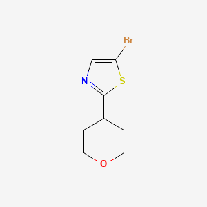 molecular formula C8H10BrNOS B8748984 5-bromo-2-(tetrahydro-2H-pyran-4-yl)thiazole 