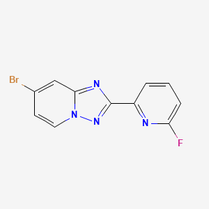 molecular formula C11H6BrFN4 B8748996 7-Bromo-2-(6-fluoropyridin-2-YL)-[1,2,4]triazolo[1,5-A]pyridine 