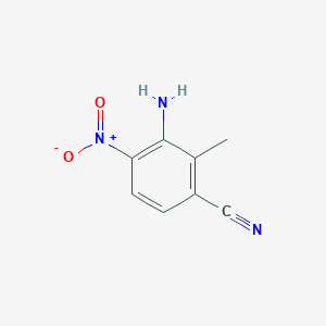 molecular formula C8H7N3O2 B8749027 3-Amino-2-methyl-4-nitrobenzonitrile 