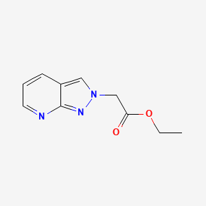 molecular formula C10H11N3O2 B8749136 Ethyl 2-(2H-pyrazolo[3,4-b]pyridin-2-yl)acetate CAS No. 918485-26-4