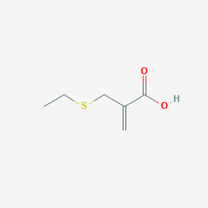 molecular formula C6H10O2S B8749148 2-Ethylsulfanylmethyl-acrylic acid CAS No. 32687-42-6