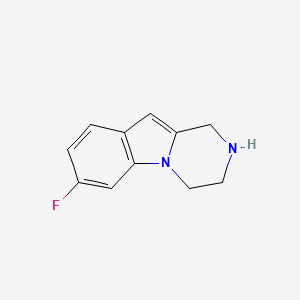 molecular formula C11H11FN2 B8749177 7-Fluoro-1,2,3,4-tetrahydropyrazino[1,2-a]indole 