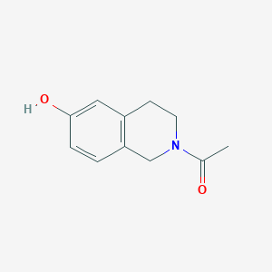 molecular formula C11H13NO2 B8749185 1-(6-Hydroxy-3,4-dihydroisoquinolin-2(1H)-YL)ethanone CAS No. 59839-29-1