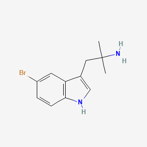 molecular formula C12H15BrN2 B8749192 Indole, 3-(2-amino-2-methylpropyl)-5-bromo- CAS No. 833-04-5